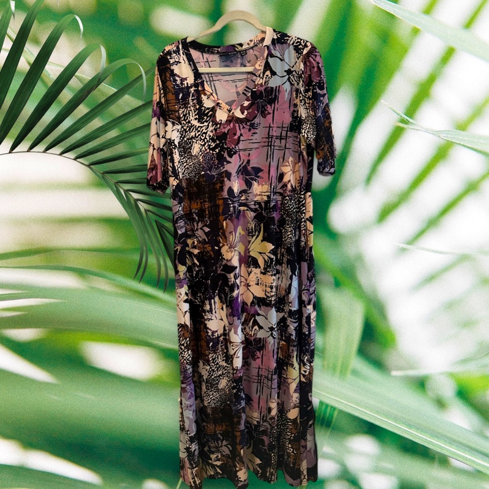 1x with stretch Attitudes by Renee maxi dress with pockets